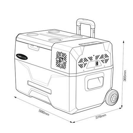 Turystyczna lodówka kompresorowa Yolco BX30 28l Bluetooth 60W Szara