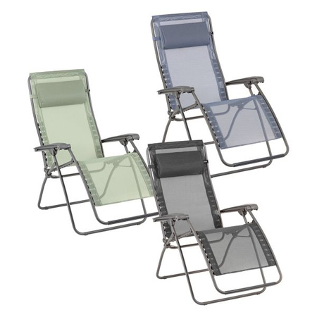 Fotel rozkładany RSXA Clip zielony 140kg 76cm oparcie