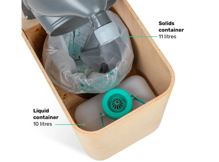 Stationary composting indoor toilets TROBOLO SilvaBlœm (natural)
