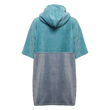 Bath Towel Poncho, blue-grey, M
