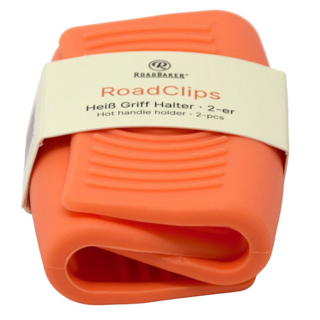 RoadBaker Orange Silicone Handlebar Grips 8cm