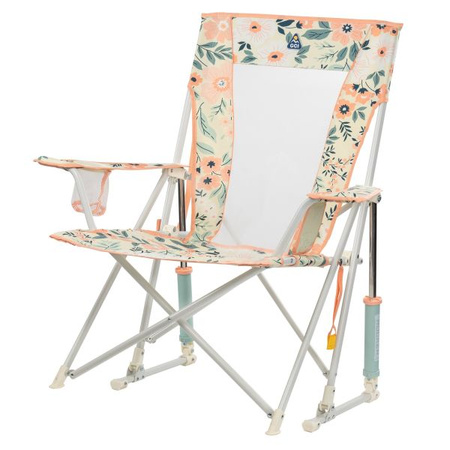Fotel bujany turystyczny składany GCI Outdoor Comfort Pro Rocker floral