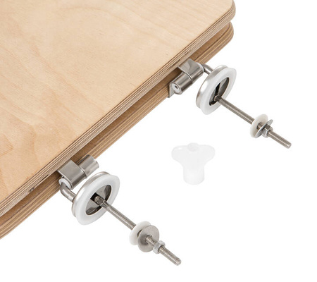 TROBOLO urine diverter grey with wooden toilet seat - insert for DIY composting toilet