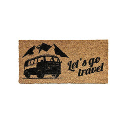 Mata kokosowa wycieraczka Camper Van Let's go travel