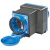 Adapter Plug CEE Plug + Schuko Socket black/blue