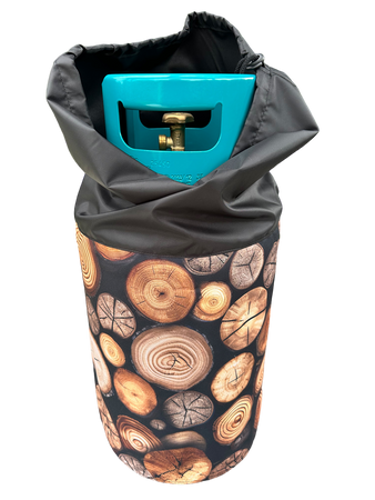 Cover for a 5kg MINI WOOD gas cylinder GalloNero