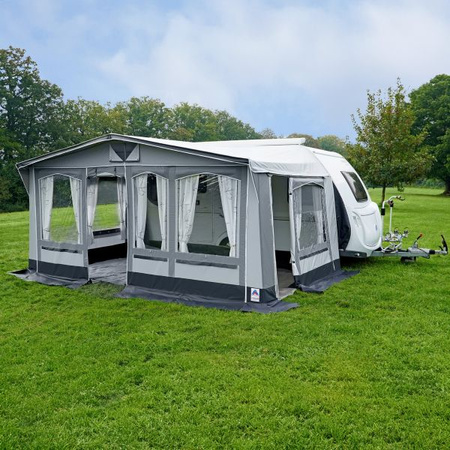Markiza podróżna Lazise 240 Jasnoszary 1051-1085cm Stal
