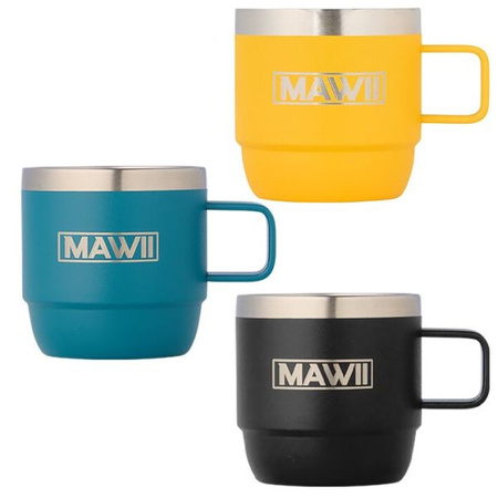 Stainless Steel Espresso Cup with Handle, 177 ml, yellow