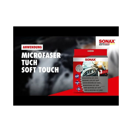 SONAX Ściereczki z mikrofibry Soft Touch do auta, delikatne, 3 szt.