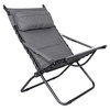 Krzesło rozkładane fotel Crespo AP/262 Tex-Comfort, Jasnoszare