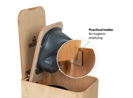 TROBOLO SilvaBlœm - wooden composting toilet with urine separation, natural wood
