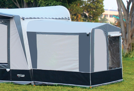 CAMPTECH Jade 21 caravan travel awning - circumference 1150-1175 cm, Camptex All Season, 4 windows, poles sold separately