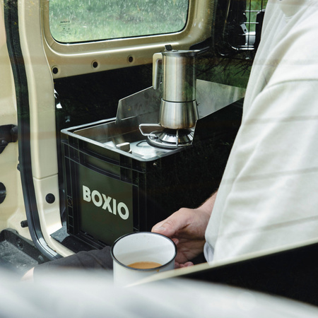 BOXIO COOK - kuchenka gazowa ze stali nierdzewnej w Euroboxie 40 x 30 x 28 cm