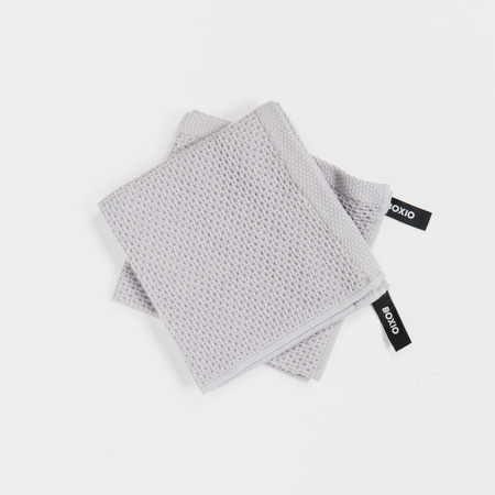 BOXIO TOWEL - 2 ściereczki kuchenne z bawełny, struktura wafla, 34 x 34 cm