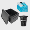 BOXIO COOL PLUS - pasywna lodówka Eurobox z 3 wkładami COOL PACK i workiem ICEBAG