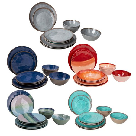 Tableware Set Halo, 12 Pcs., terra