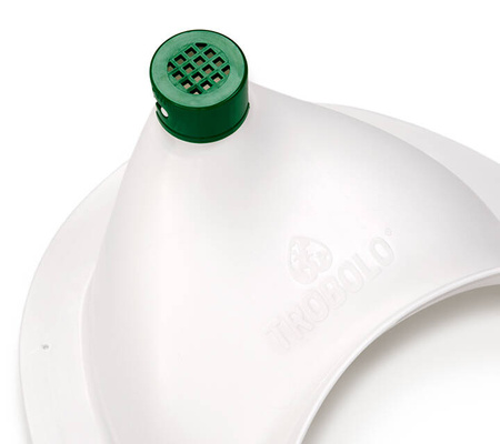 TROBOLO urine diverter white with wooden toilet seat - insert for DIY composting toilet
