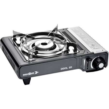 Brunner Devil SD NG cartridge gas stove - 1 burner 2.2 kW, flame failure device, piezo ignition, carry case
