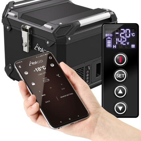 Yolco kompresorowa lodówka motocyklowa topcase MCX17 17 l, czarna