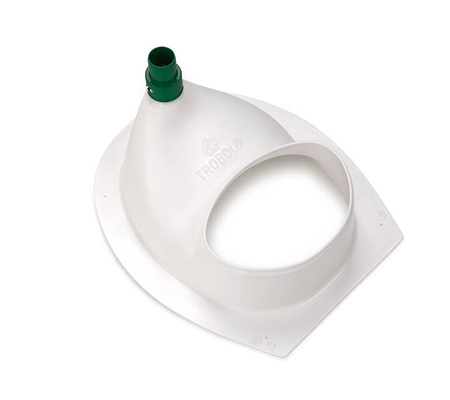 TROBOLO urine diverter white with wooden toilet seat - insert for DIY composting toilet