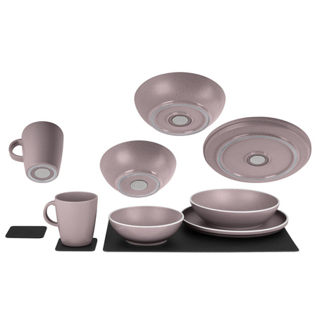 Dolomite magnetic tableware set
