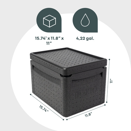 BOXIO COOL PLUS - passive Eurobox cool box with 3 COOL PACKs and ICEBAG