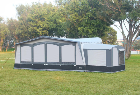 CAMPTECH Diamant Air extension for the Diamant Air awning - kitchen, storage or sleeping space, light grey and dark grey, 11.9 kg