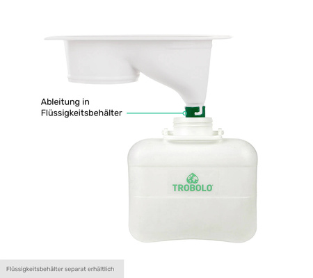 TROBOLO urine diverter white - insert for DIY composting toilet