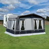 CAMPTECH Brillant Air 17 inflatable seasonal awning - circumference 1050-1075 cm, Camptex polyacrylic, 3 windows, pump included