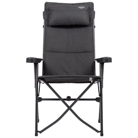 Krzesło turystyczne składane Crespo Tex-Comfort 7 pozycji szare outdoor