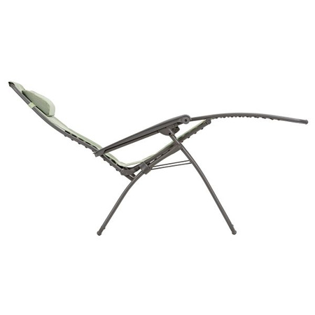 Fotel rozkładany RSXA Clip zielony 140kg 76cm oparcie