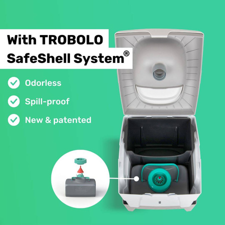 TROBOLO WandaGO portable separating toilet with adjustable height - camper and van, no water or chemicals