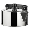 Stainless steel kettle 2.5 l - induction suitable, folding handle, large filler opening, Ø 18 cm, for camping and motorhomes