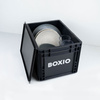 BOXIO SOLO - czarny Eurobox z pokrywą 40 x 30 x 28 cm z tworzywa z recyklingu